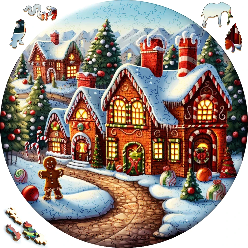 Wooden puzzle Warm Igloo In Winter Toys Japan Geisha 3D Wood Jigsaw Puzzles Color Sorting Game Brain Teaser Secret Puzzle Boxes pixel puzzles 4k japan