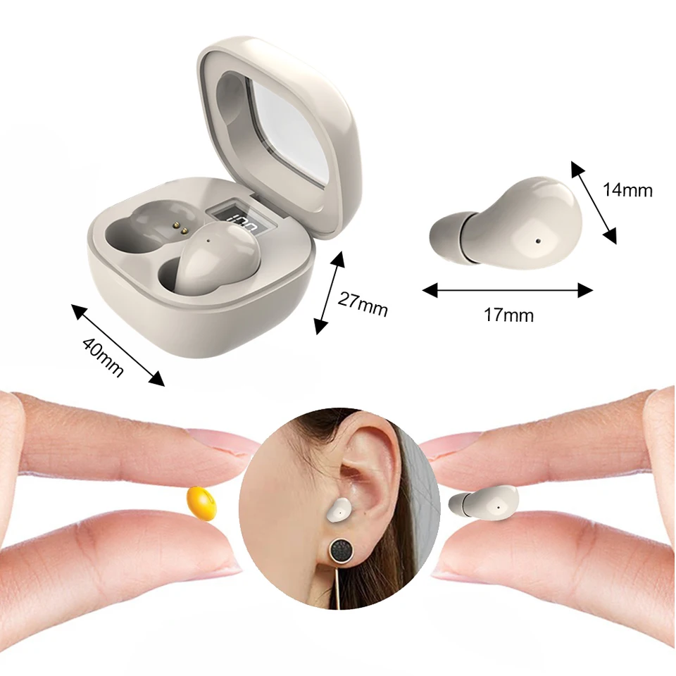 TWS Mini casque invisible Bluetooth 5.3 avec micro tactile pour iPhone TWS Mini casque invisible Bluetooth 5.3 avec micro tactile pour iPhone
