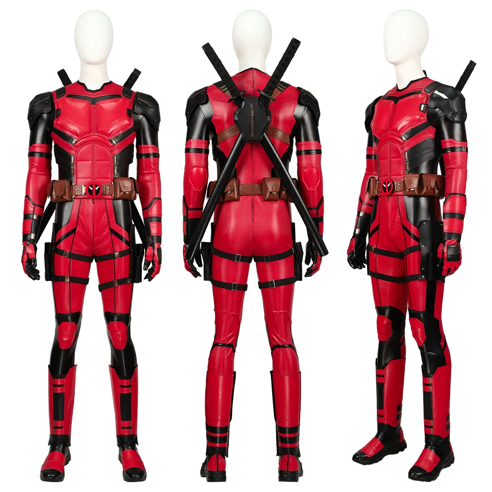 

2024 New DP3 Mr. Pool Warrior Cosplay Costume Halloween Carnival Christmas Arrival Hero Role-playing Complete Jumpsuit Vest Belt