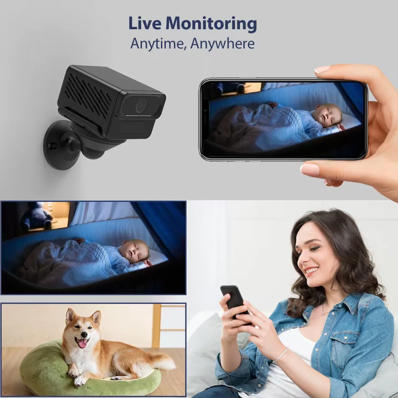 Tuya 2K Wifi Surveillance Camera 2.4G&5G Security Camera Built-in Battery PIR Motion Detection Night Vision Two Way Audio IP Cam 3