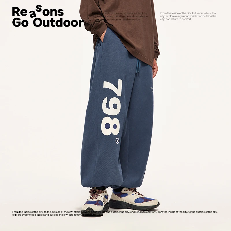 INFLATION Men Hip Hop Jogger Pants Trendy Loose Fit Dancing Track Pants Unisex Streetwear Trousers