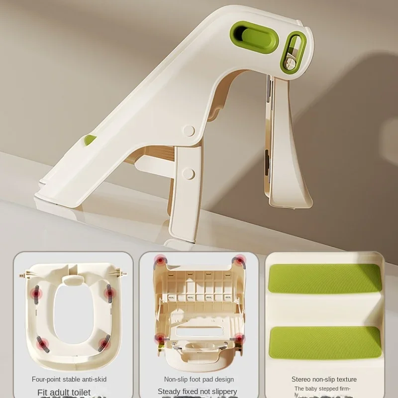 Toilet Ladder Children Toilet Seat, Folding Learning Tower Stepped Baby Potty Seat, Child Foot Stool Potty Training Seat