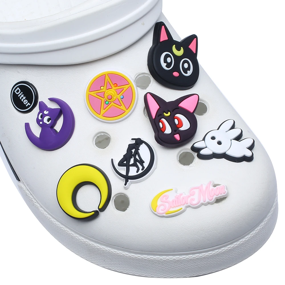 12-100 Stück Trendige Cartoon-Anime-Schuhzubehör aus PVC, DIY-Kreativität Schuhdekorationen, Geschenke – Detail 8