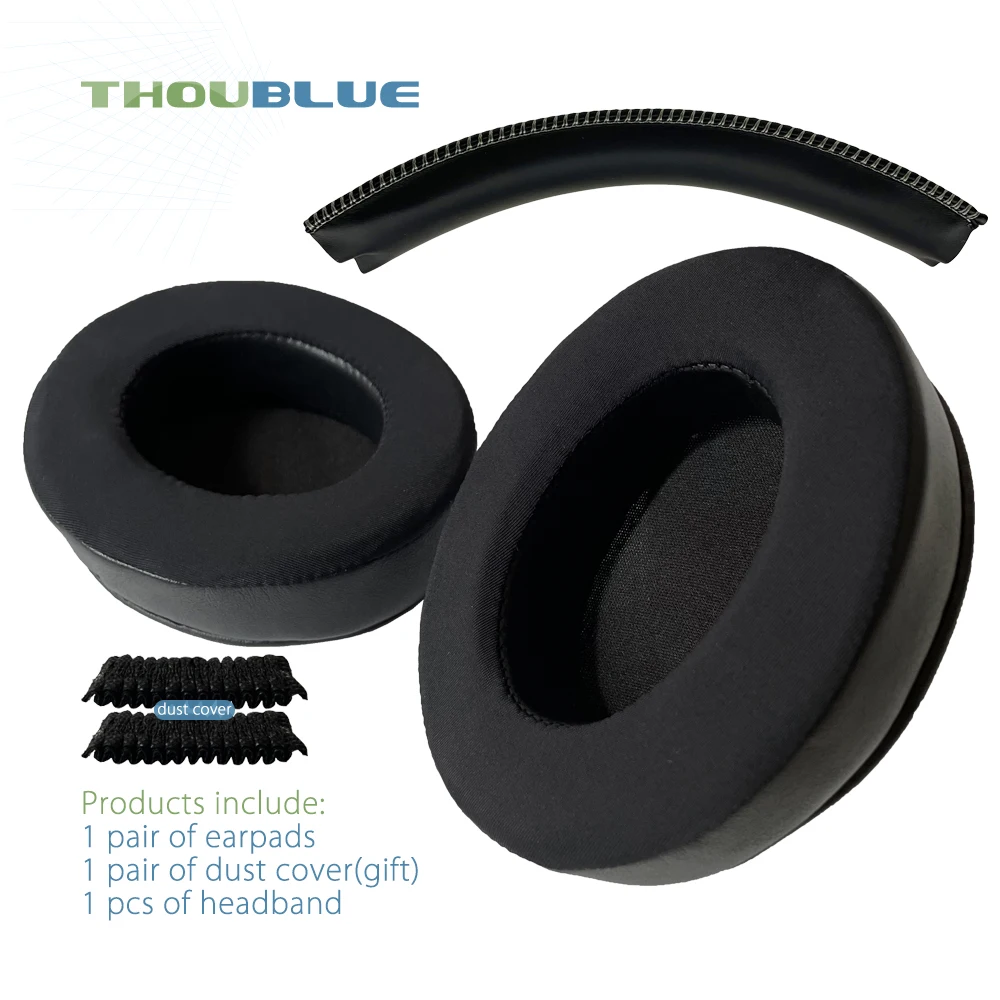 Premium Replacement Memory Foam Ear Pads - Silver Edition