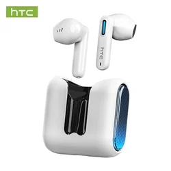 HTC Bluetooth Wireless Earphones - Ultra Low Latency Sports Earbuds with Long Battery Life (White NO AI)