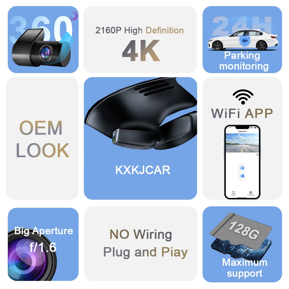 ޸  C Ŭ C43  W205 W219 E Ŭ W212 W213 C E GLC 200 220d 260 300  ķ, 4K HD  ڵ DVR  ķ