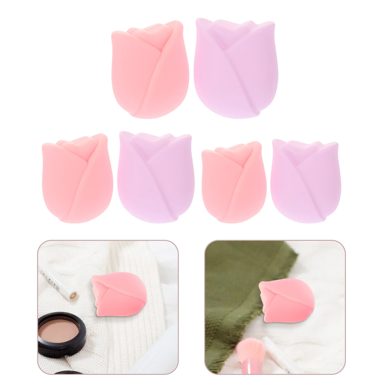 

6 Pcs Makeup Brush Dust Cover Supplies Dustproof Covers Brushes Holder Silica Gel