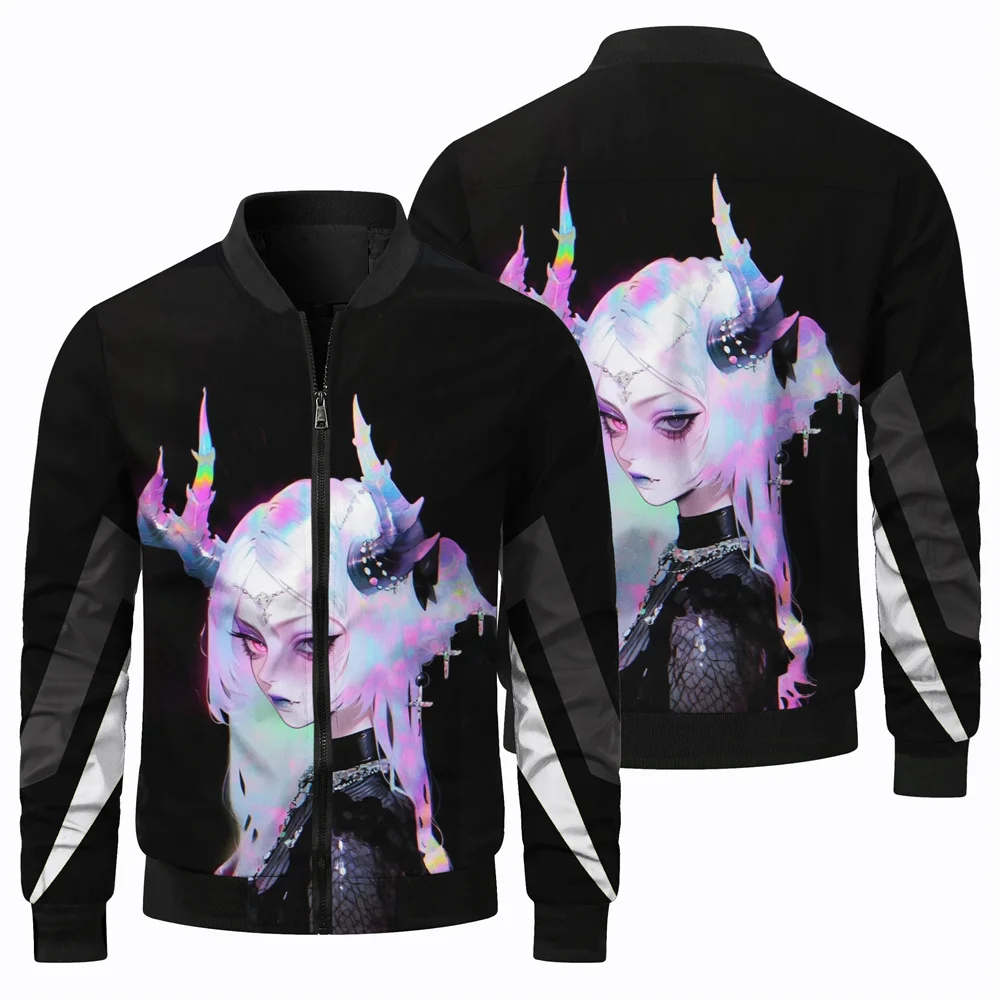Nueva chaqueta de invierno con estampado de dibujos animados en 3D para hombre, para deportes al aire libre, ciclismo, abrigos para hombre, cortavientos, ropa informal de moda para hombre