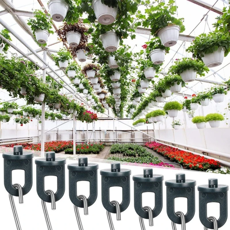 Greenhouse Twist Clips Greenhouse Hook Hanger Planter Clips Hook Accessories 50Pcs for 87HA