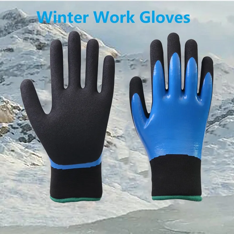  Vgo - Guantes de trabajo de invierno impermeables, para hombre,  resistentes y cálidos, antigolpes, clima de trabajo frío, para construcción  de almacén de congelador (M, marrón) : Herramientas y Mejoras del