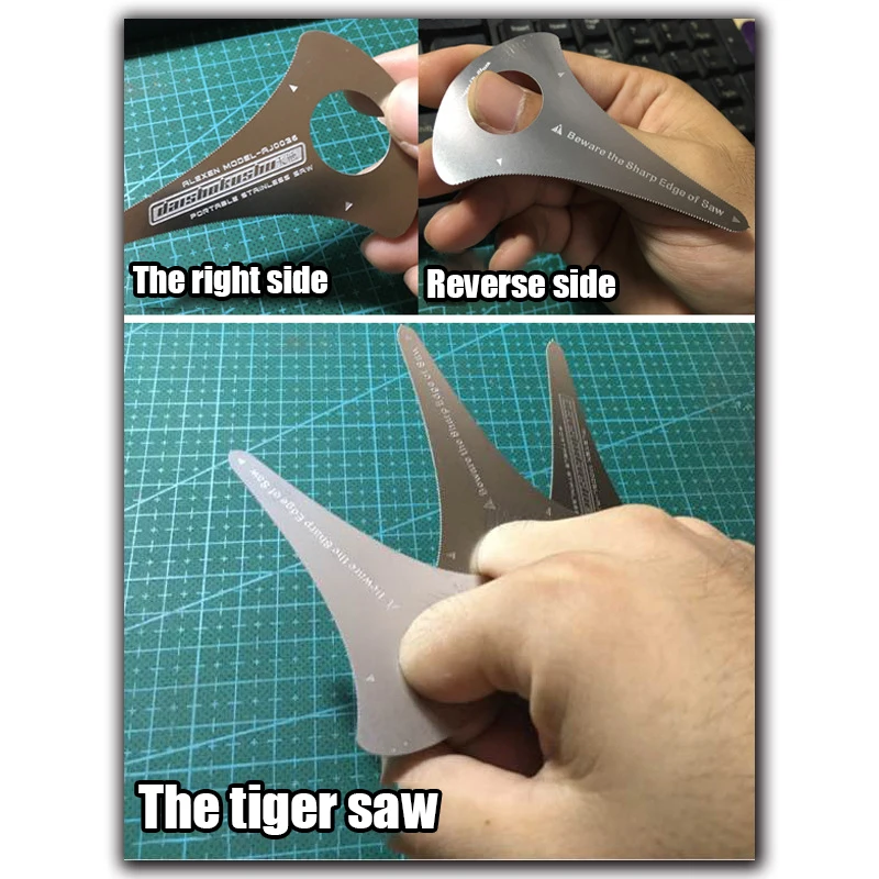Portable Hand Saw Military Model Hobby Plastic Plate Cutting Tools Stainless Steel Saw Blade