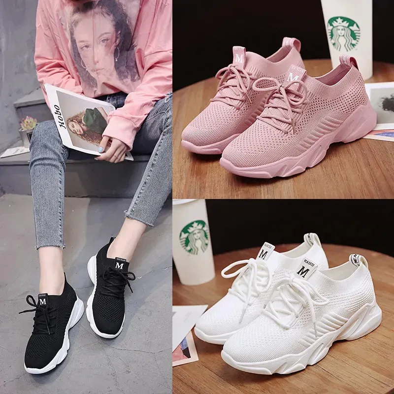 2025 casual sports shoes women's fashion trend running shoes soft-soled mother shoes mesh breathable shoes