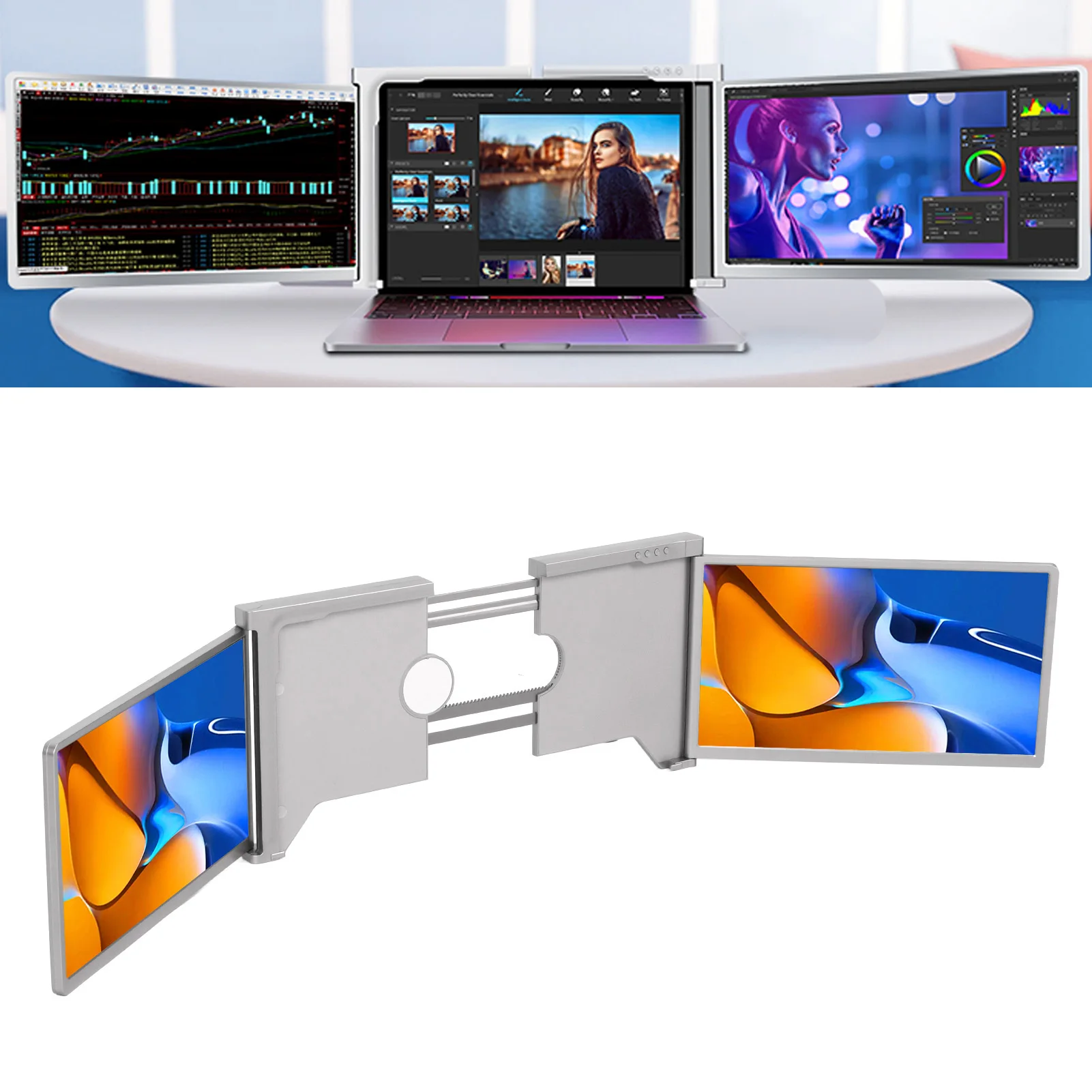 S300 13.3in Triple Laptop Screen Extender FHD 1080P IPS Supports