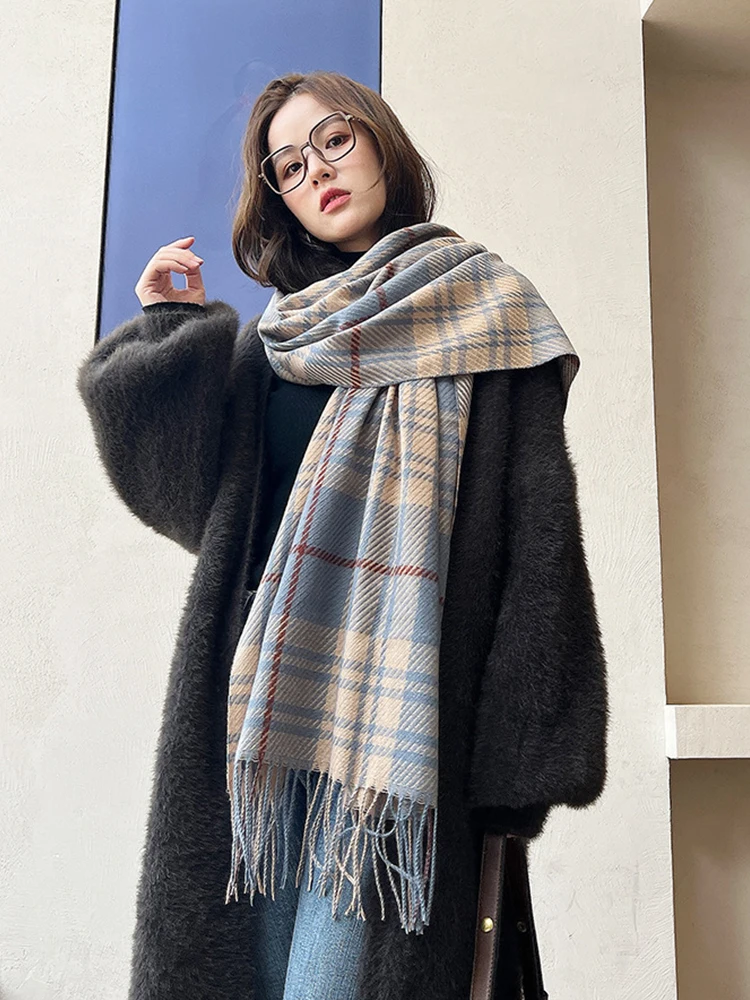 Imitation Cashmere Women Scarf Winter Ladies Preppy Style