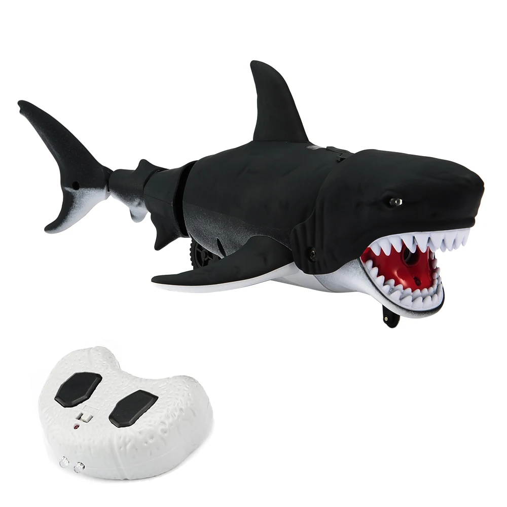 RC White Shark Spray Remote Control Electronic Fish Model Robot Animal Toy for Kids Children Toy