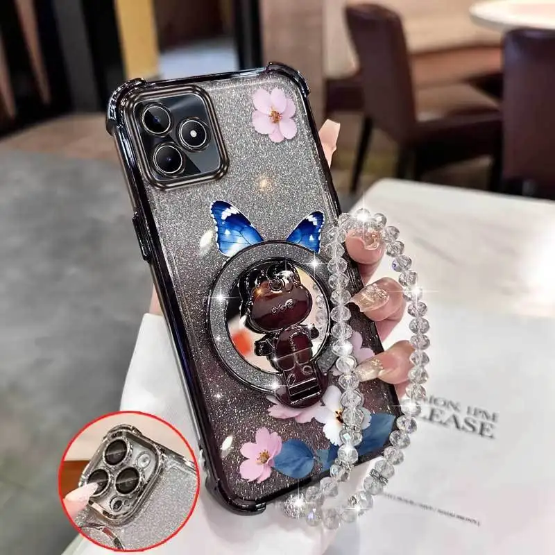 Deeply Spread Wings Phone Case with Bracket and Lanyard