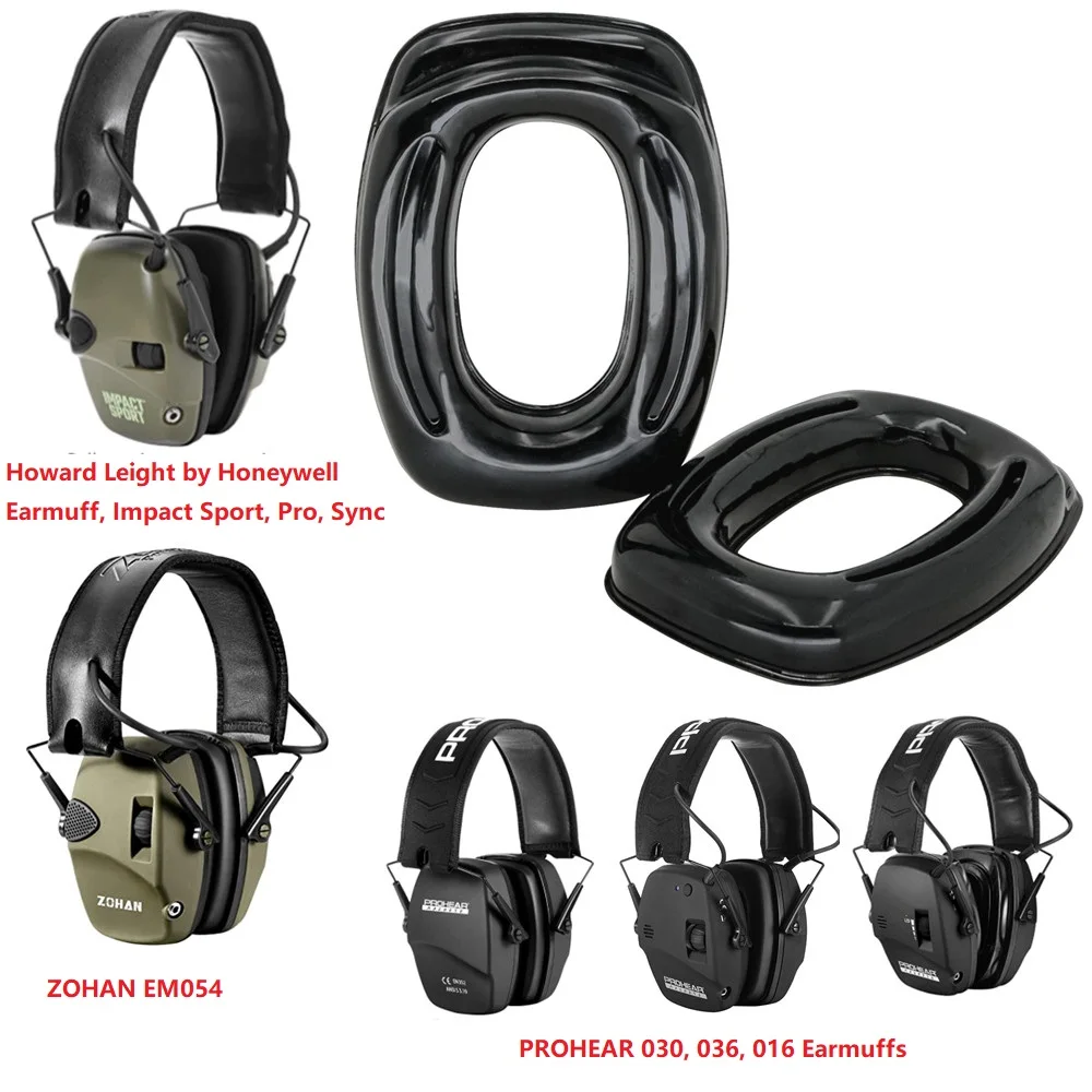 Noise Cancelling Gel Replacement Earmuffs Shooting Earmuffs for Howard Leight Impact Electronic Shooting Tactical Headphones