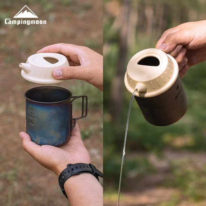 CAMPINGMOON S-GF/S-GF-BK 블랙 실리콘 냄비 뚜껑 식품 등급 수제 커피 캠핑 스노우 볼 범용 주방 액세서리