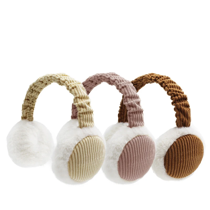 

Мягкие плюшевые наушники, Зимние теплые наушники для женщин и мужчин, модные однотонные наушники с защитой от холода, наушники