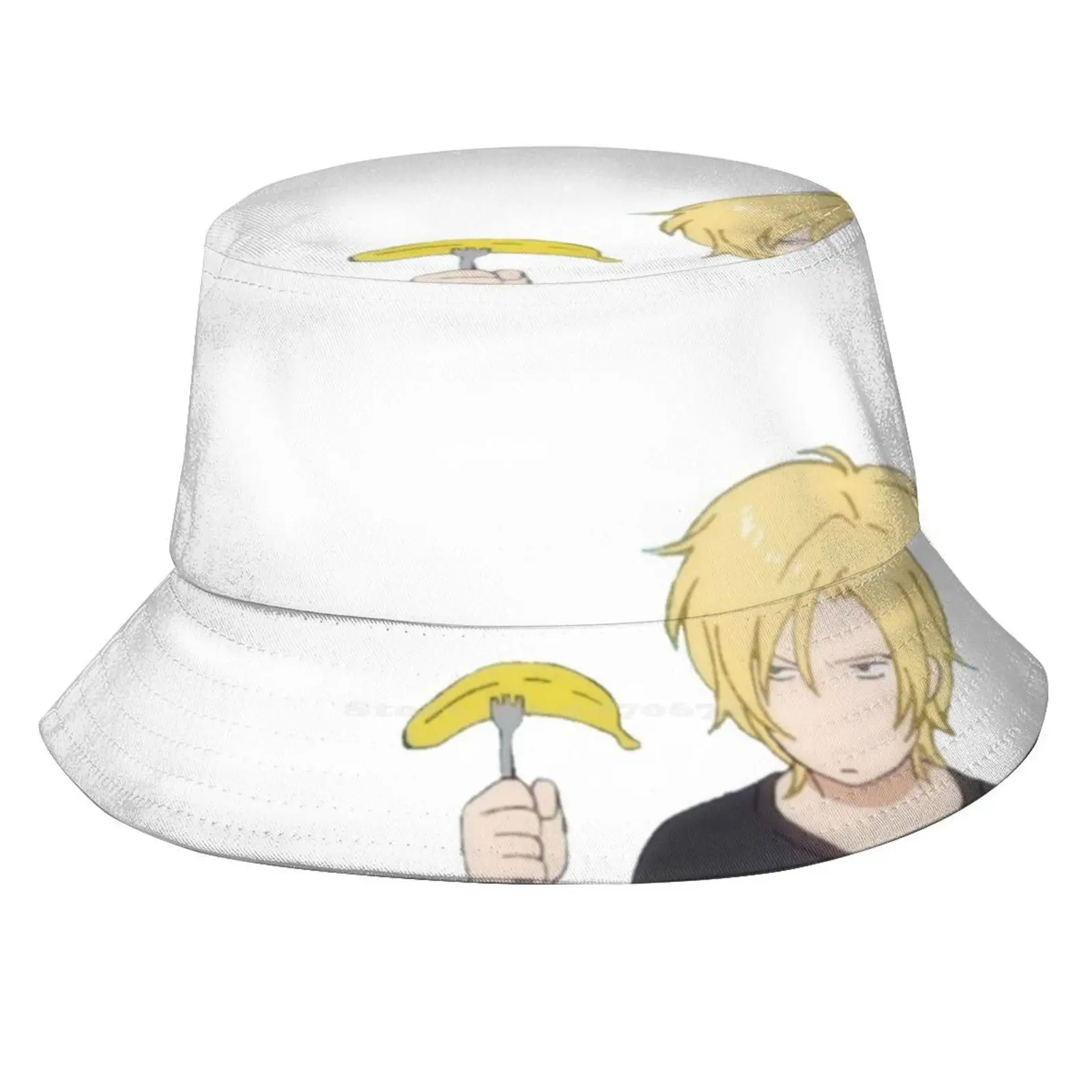 Ash With A Banana-Banana Fish Cappelli Da Pescatore Unisex Cappelli Da Pescatore Bannana Fish Ash Lynx Eiji Okumura Ash E Eiji Ashxeiji