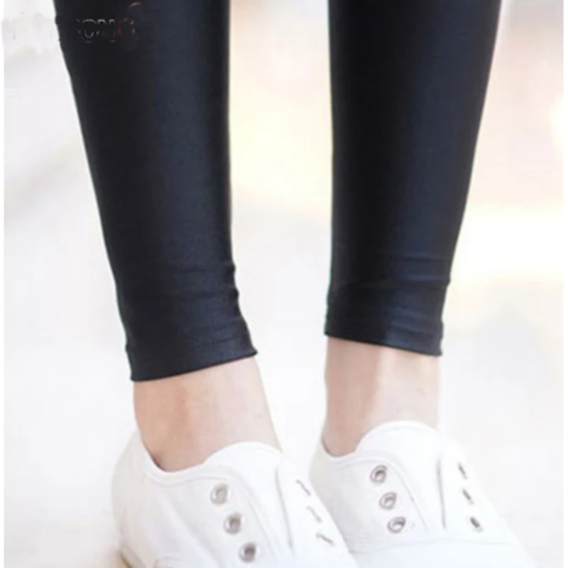 Women Seamless Leggings Elastic Slim Fit Tight Pants Female Solid Color Thin Style Workout Cropped Pants Sexy For Ladies 3
