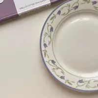 Ceramic Dining Plates Korea Retro Style Niche Deep Blue Lace Bellflower Ceramics Breakfast Dessert Plate Breakfast Plate 2