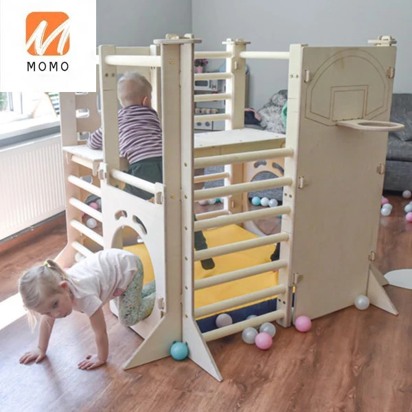 Montessori – Aire De Jeux En Bois Pour Activités D'intérieur, Cadre  D'escalade, Pour Bébés, Basket-ball, Escalade, Échelle Murale - AliExpress