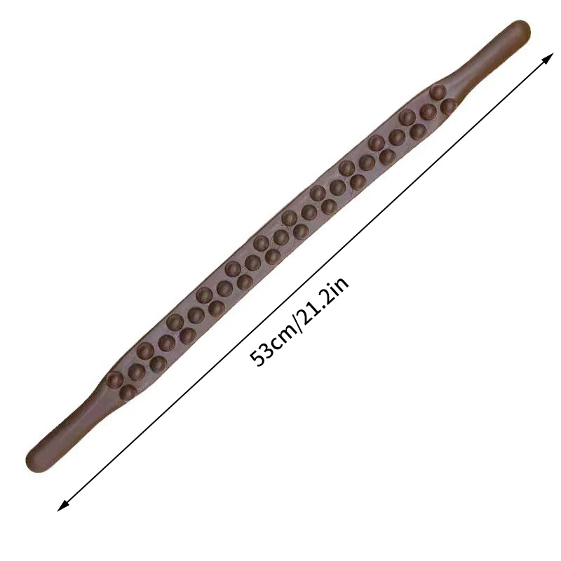 37 Beads Universal Back Massage Tendons Scraping Stick Point Treatment Gua Sha Relax Therapy Tool Abdominal Massager(Plastic)