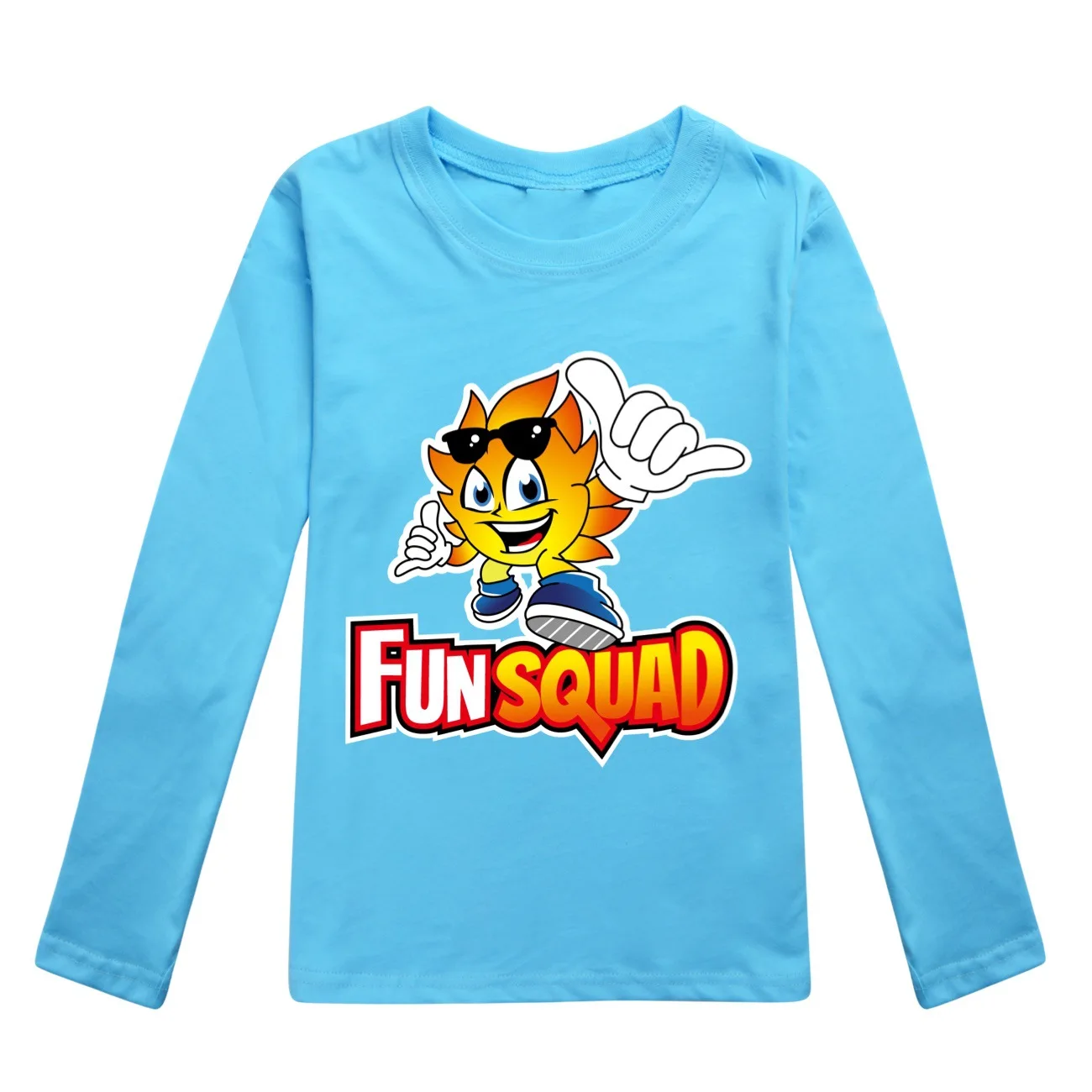 New Spring Summer Boys Clothes Kids Cosplay Fun Squad Gaming Long Sleeve T-shirt Cotton Casual Children Pullover Girls Tees Tops 6