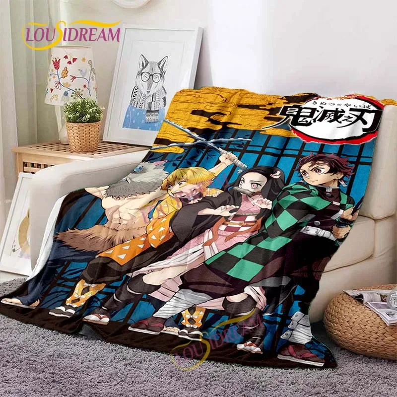 Japanese anime Demon Slayer printed blanket living room bedspread sofa travel office throw blanket quilt 5 size 6