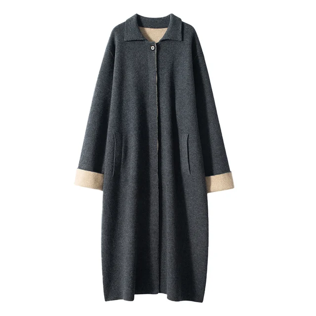 100% cashmere long coat