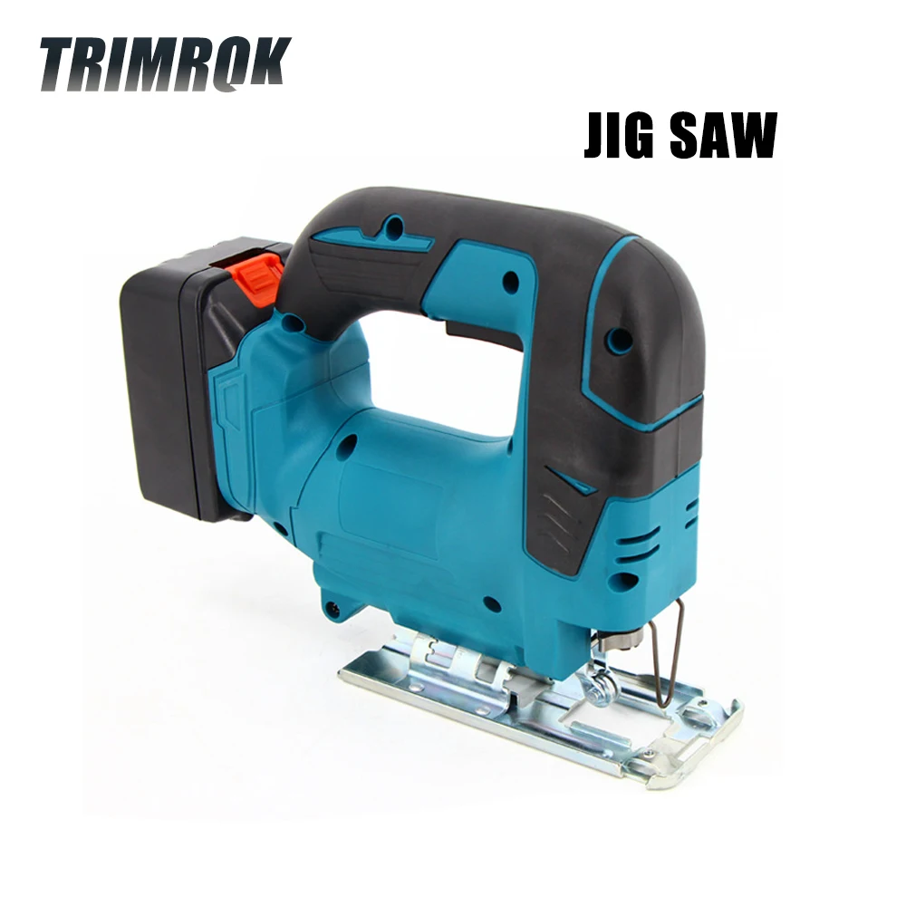 TRIMROK Cordless Jigsaw Electric Saw Jig Saw Quick Blade Change with LED Light Woodworking Power Tool for Makita 18V Battery palo lcd display aa aaa c d 1 2v battery charger smart quick charger with 1 2v ni mh ni cd c d size aa aaa rechargeable battery