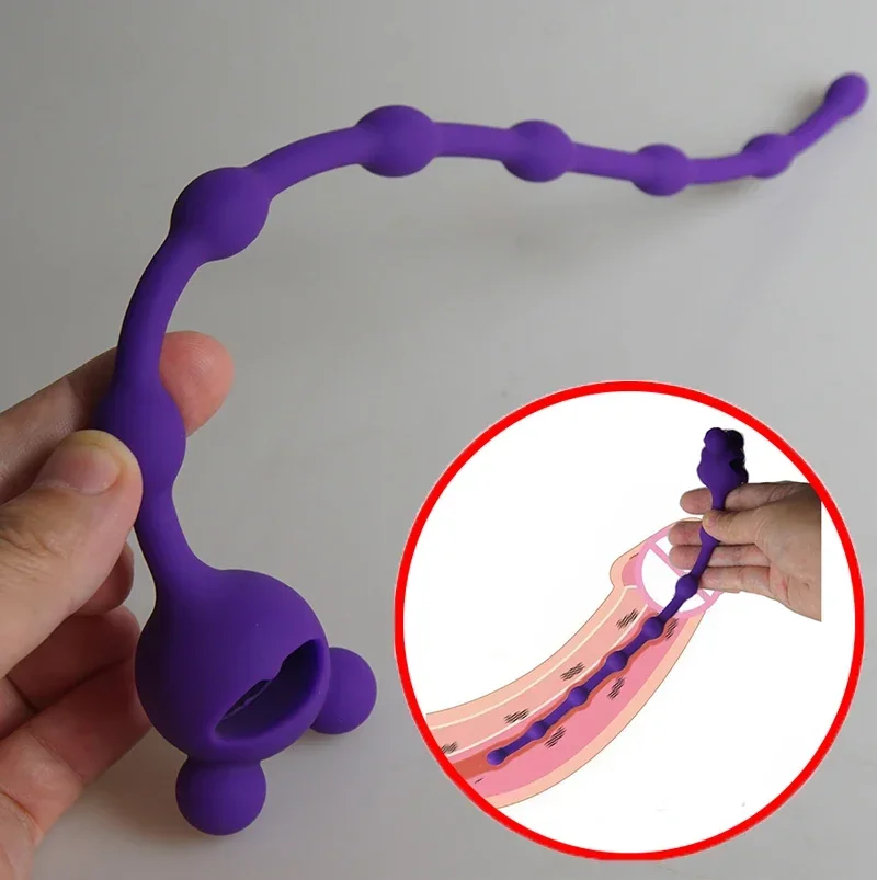 Penis Plug Silicone Urethral Dilator SM Horse Eye Stimulation Controlled Ejaculation Insert Urethra Pull Beads Sex Toys for Man penis sex toys
