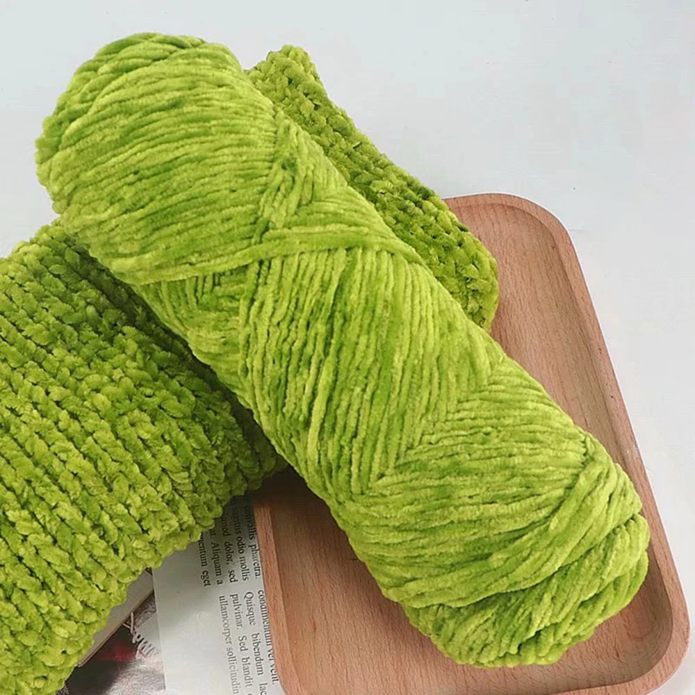 Luxurious Chenille Soft Velvet Yarn for Knitting and Crochet Projects