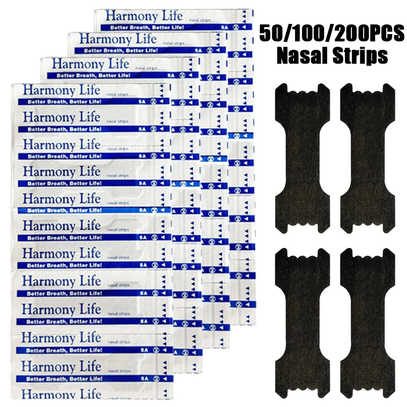 Nasal Strips 50/100/200PCS 3-Supports Extra Strength Nose Tape Relief Strips for Better Sleep Non-Invasive Anti Snoring nasal strips,nose strips,snoring nose strips
