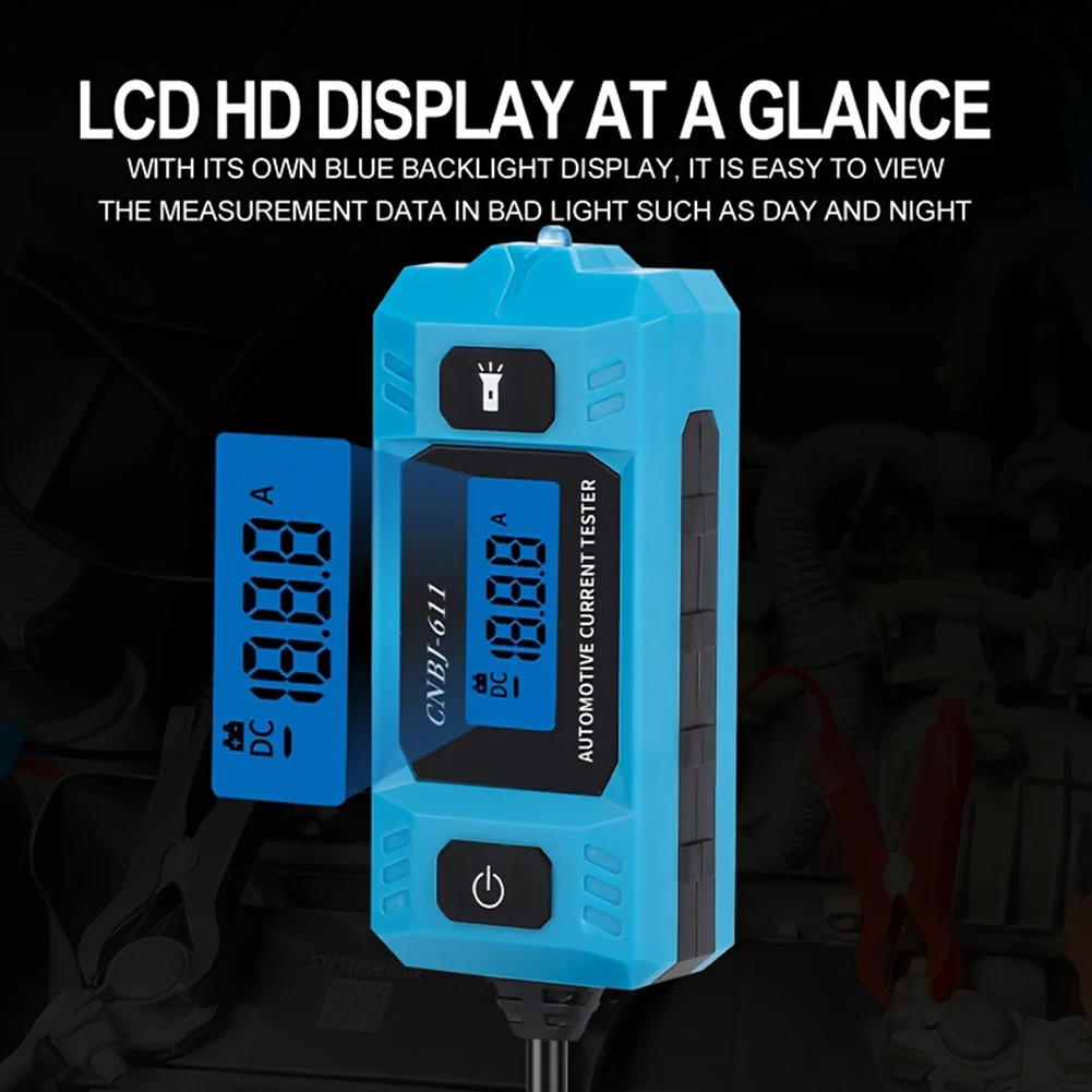 Automotive Fuse Current Tester LCD Display Car Circuit Tester High Precision Blade Fuse Circuit Measurement Fault Test Tool
