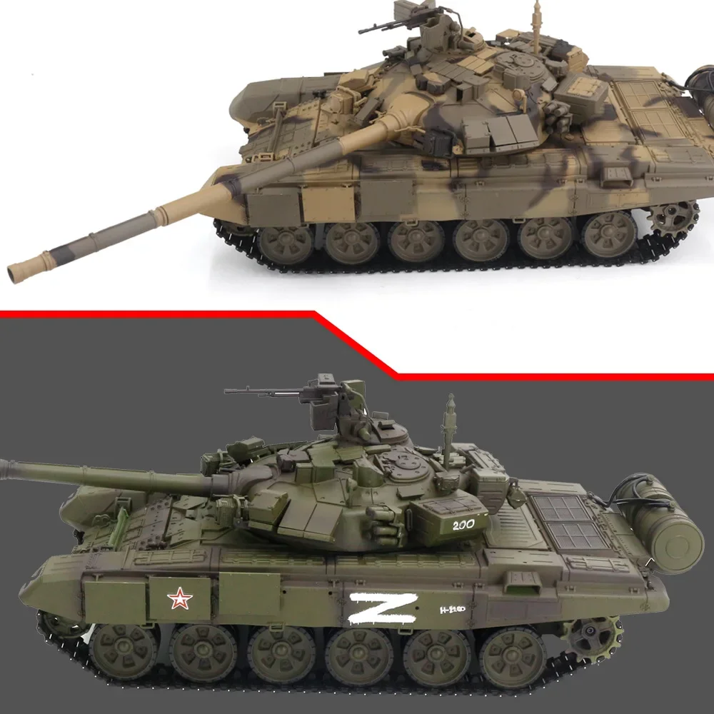 Remote Controlled Tank Henglong Main Battle Rc T90 Tracked Launcher Smoke Simulation Model Off-Road Tank Kid's Outdoor Toy Gift 2