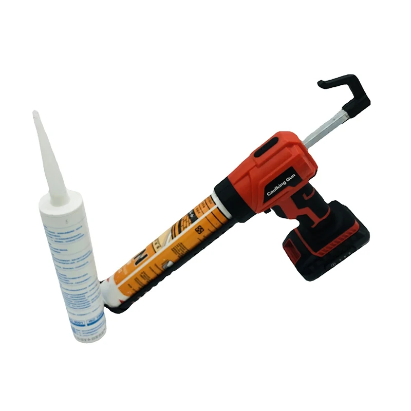 Cordless Electric Caulking Gun 4 Gear Cement Glass Adhesive Glue Seal Sealant Tool Machine with Battery EU Plug Charger