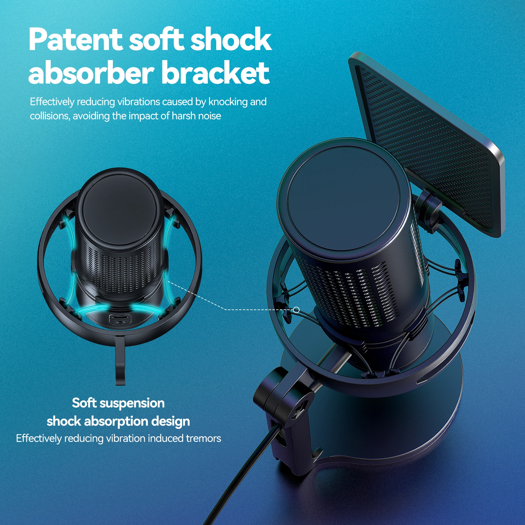 Gaming Microphone Touch Key Condenser for Computer