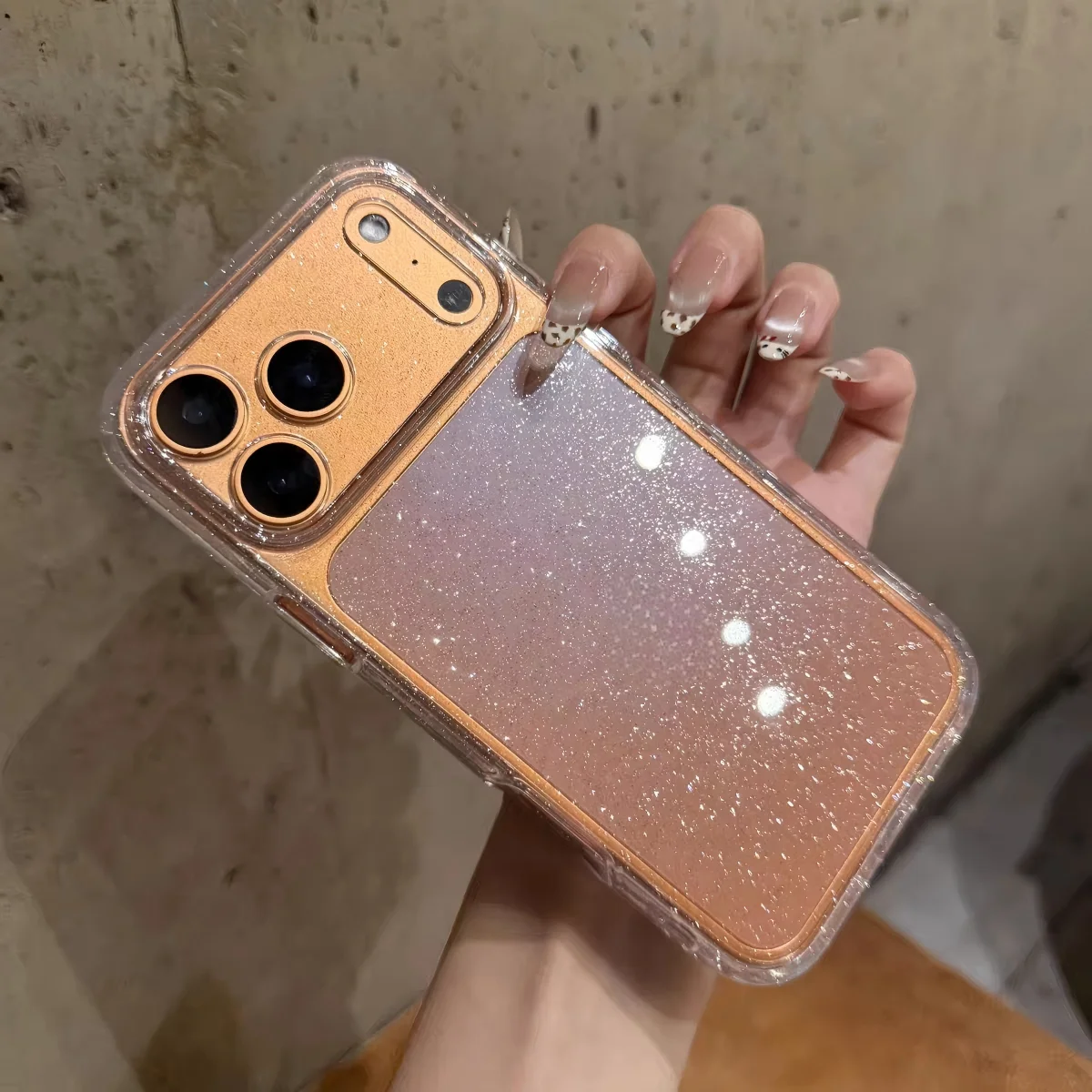 Ultra Thin Clear Glitter Soft Silicone Phone Case - Transparent Shiny Solid Color Cover