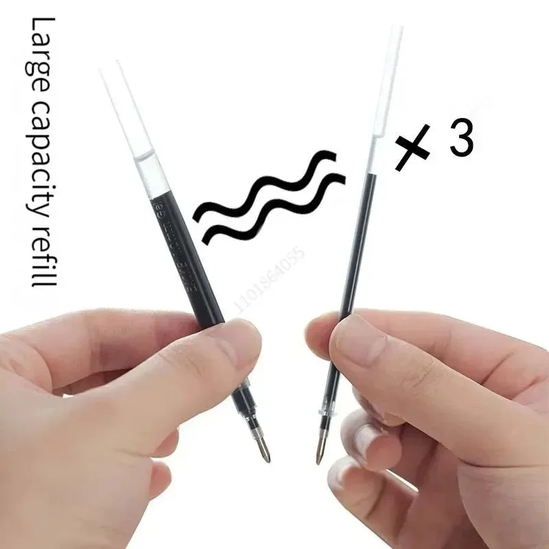5pcs Large Capacity Gel Pen 1.0/0.7/0.5mm Signature Calligraphy Handwriting Pens Carbon Black/Blue/Red ink Office Accessories 3