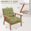 Accent Chairs Set of 2 with Side Table, Mid-Century Modern Leisure Chairs with Coffee Table, Retro Wood Armchair, Comfy 2