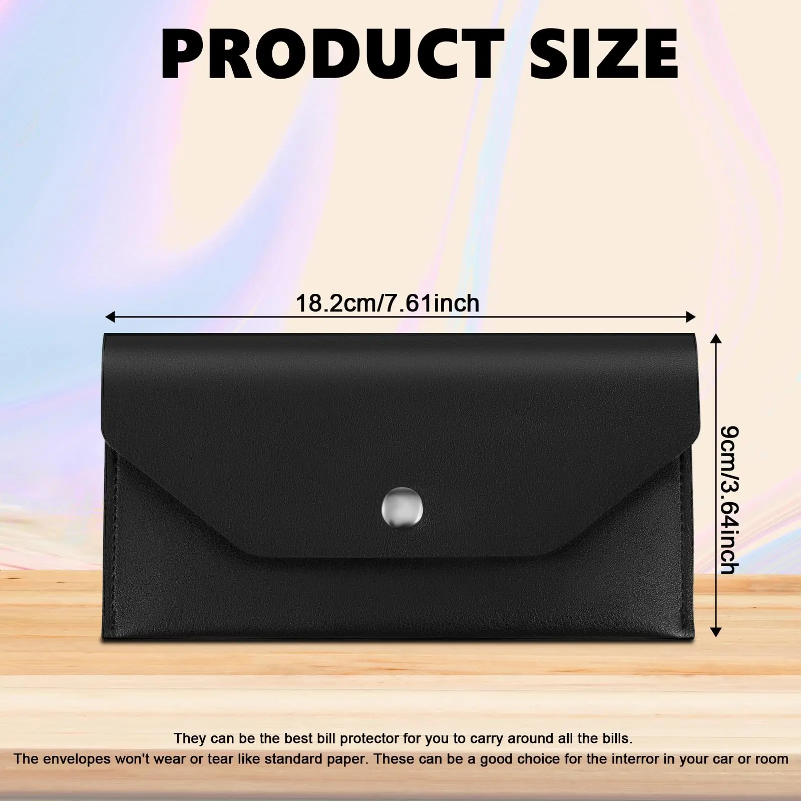 PU Leather Envelope Wallet Classic Fashion Women's Cash Wallet Money Clutch Bag Multifunctional Female Purse Card Holder