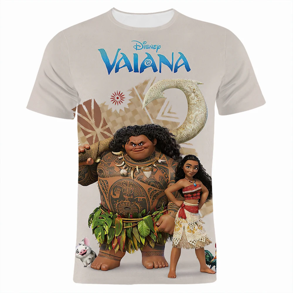 Camiseta con estampado 3D de Moana de Disney para hombre y mujer, de calle Harajuku, ropa holgada niño y niña, camisetas de dibujos animados| - AliExpress