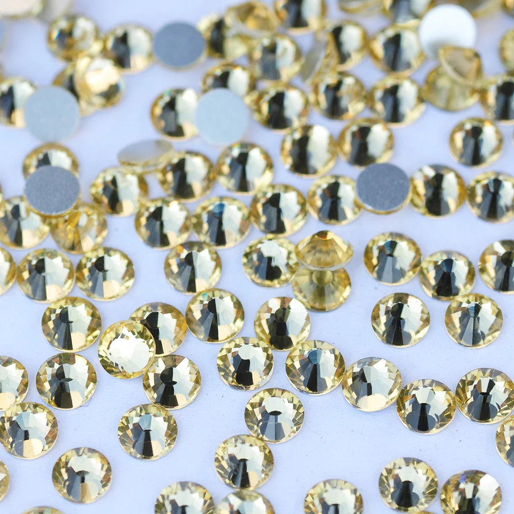 YANRUO 2058NoHF Xilion Jonquil 213 비 핫 픽스 크리스탈 SS3-SS34 네일 패브릭 아플리케 라인 석 드레스 접착제