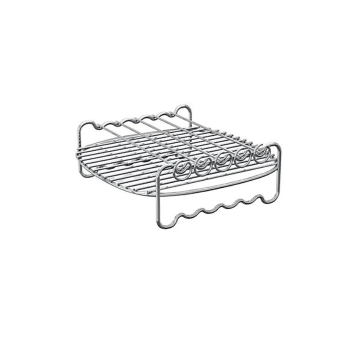 Rack for Airfryers Household Air Fryer Double-Layer Air Fryer Rack Grill Barbecue Supplies Five-Needle Round