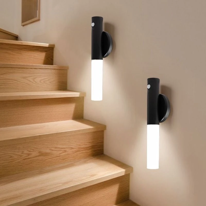 LED USD Wall Lamp Fully Automatic Induction Type 1200mAh Magnetic Corridors Porch Lights Kitchen Cabinet Closet Bedside Lighting Motion Sensor Light Led Light Led Wall Lamp Wall Light Magnetic Suction Lamp Cabinet Light