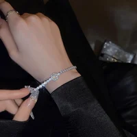 Full of Rhinestones Adjustable 18K Gold Plated Stainless Steel Bracelet For Women 2022 New Trendy Square Zircon Bracelet Jewelry - Image 5