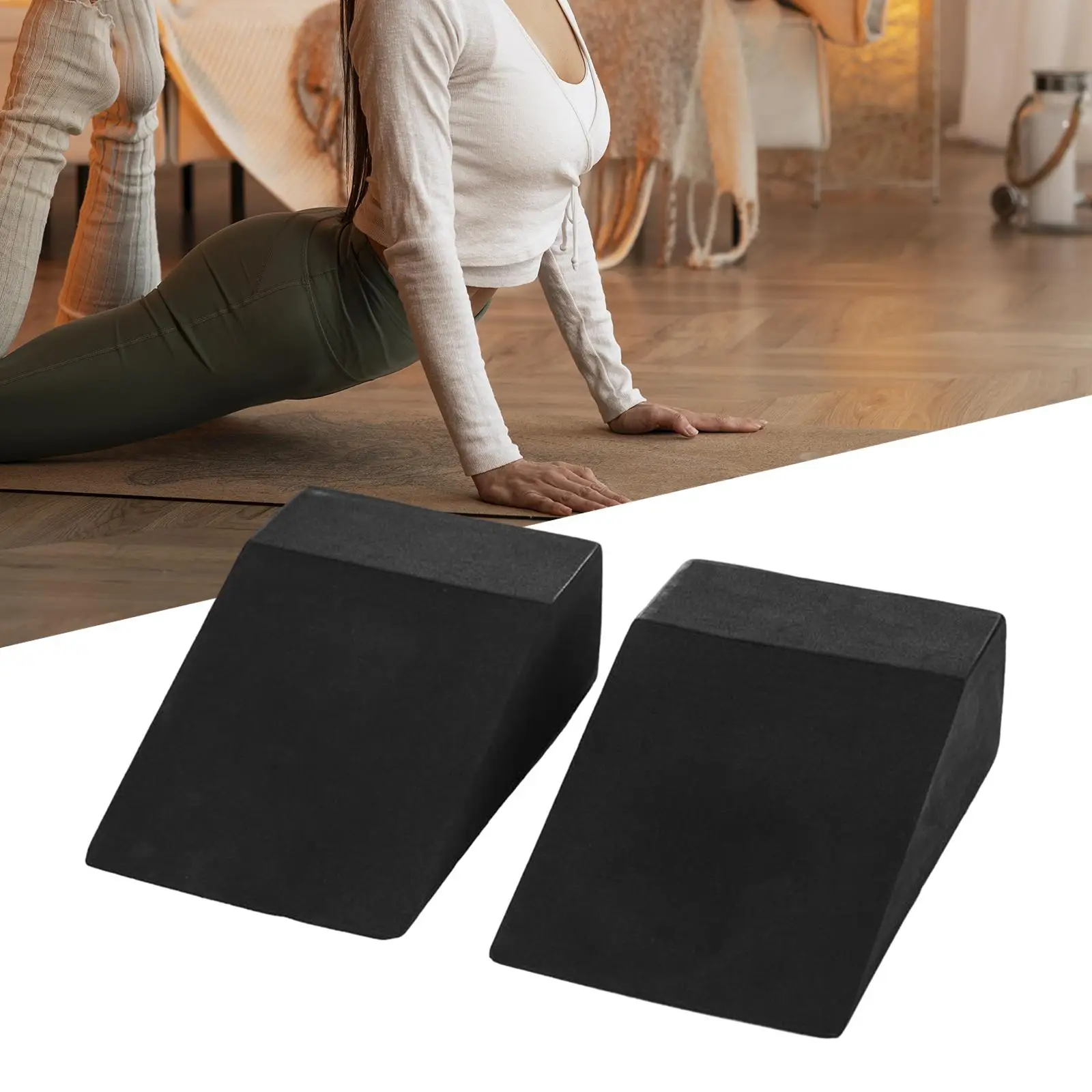 2x Squat Wedge Leg Stretch Training Equipment Yoga Foam Wedge for Sports Tight Calves Ankle Foot Calf Stretching Women Men