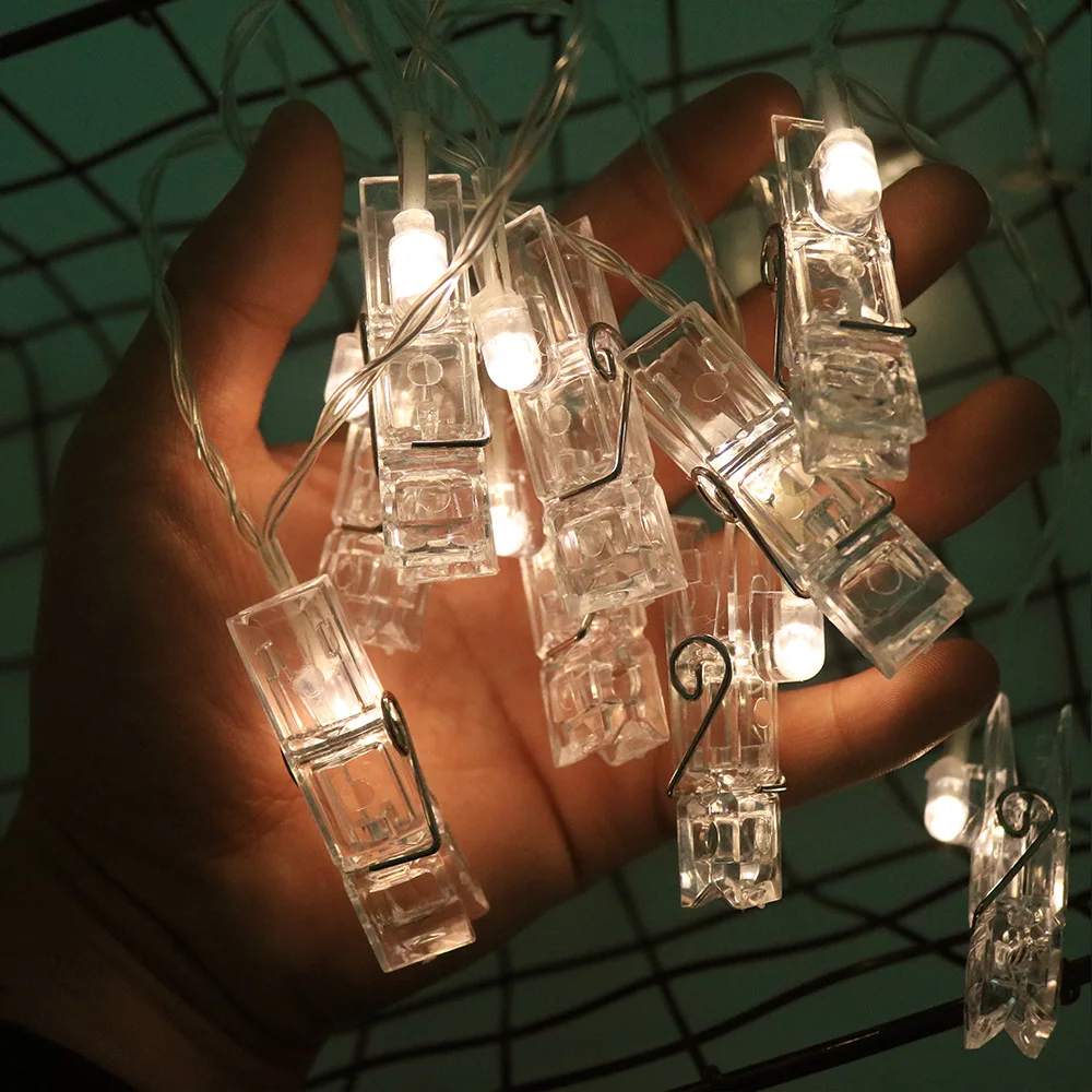 Usb-гирлянда с зажимами, 6 м